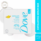 Dove Exfoliate Away Serum Beauty Bar with 4% Refining Serum + AHA | Grocsy
