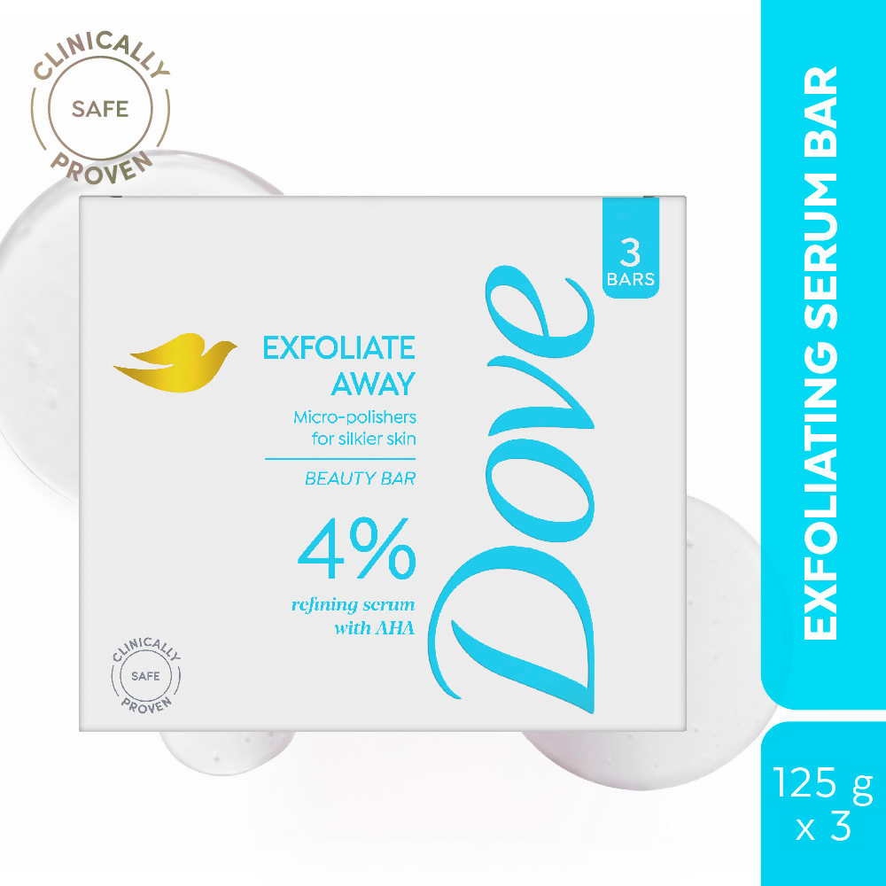 Dove Exfoliate Away Serum Beauty Bar with 4% Refining Serum + AHA | Grocsy