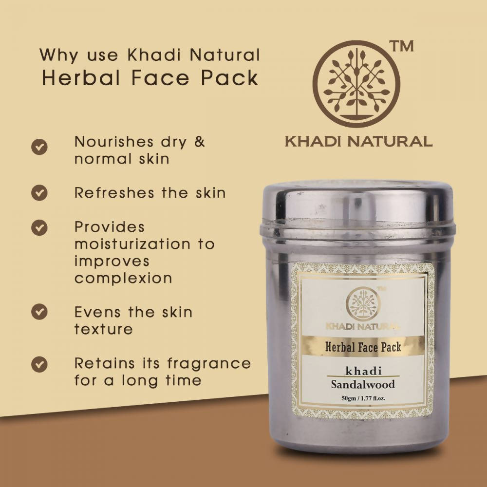 Khadi Natural Sandalwood Herbal Face Pack | Grocsy