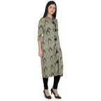 Kanoor Women's Multicolour A line Collar neck kurti | Grocsy