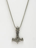 NVR Men's Silver-Plated Stainless Steel Pendant with Chain | Grocsy