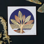 Tehzeeb Creations Golden Embossed Wall Painting | Grocsy
