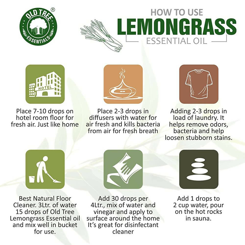 Old Tree Lemongrass Essential Oil | Grocsy