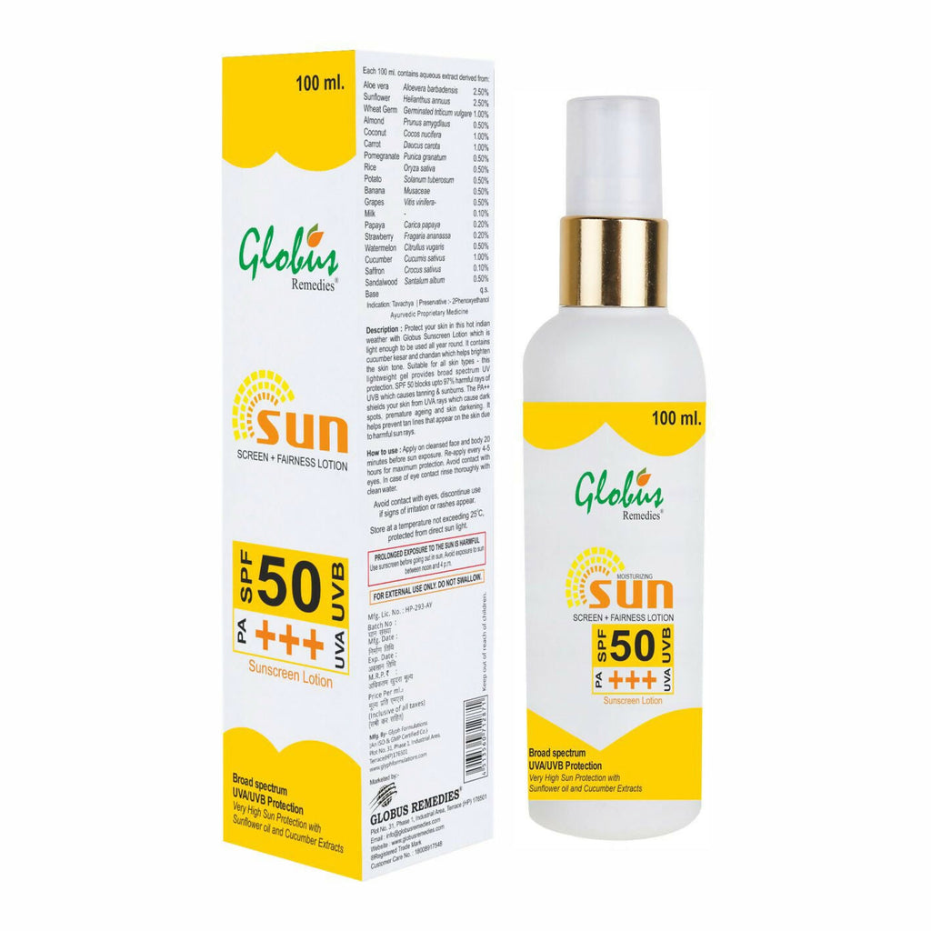 Globus Remedies Sunscreen Lotion | Grocsy