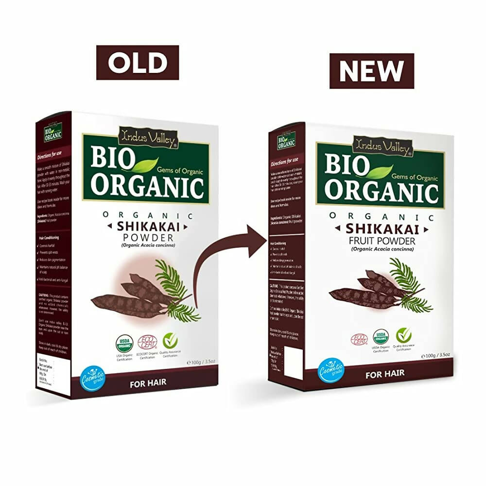 Indus Valley Bio Organic Shikakai Fruit Powder | Grocsy