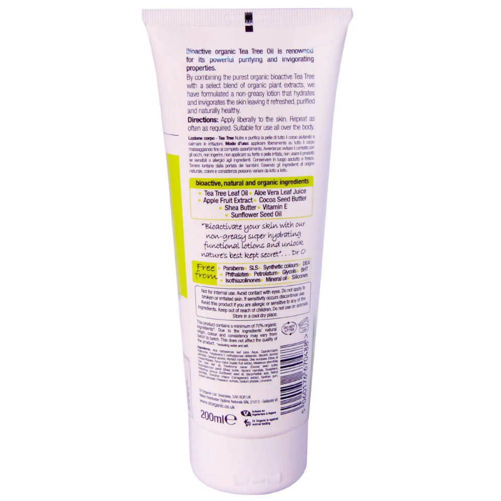 Dr.Organic Tea Tree Skin Lotion | Grocsy