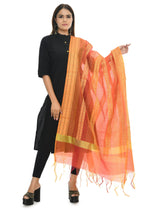 Mominos Fashion Moeza Handloom Cotton Orange Tone Dupatta | Grocsy