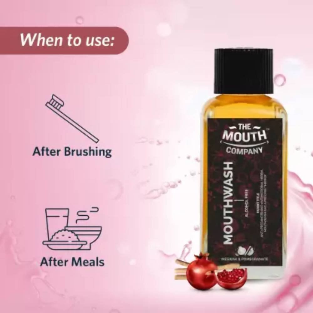 The Mouth Company Meswak & Pomegranate Mouthwash | Grocsy