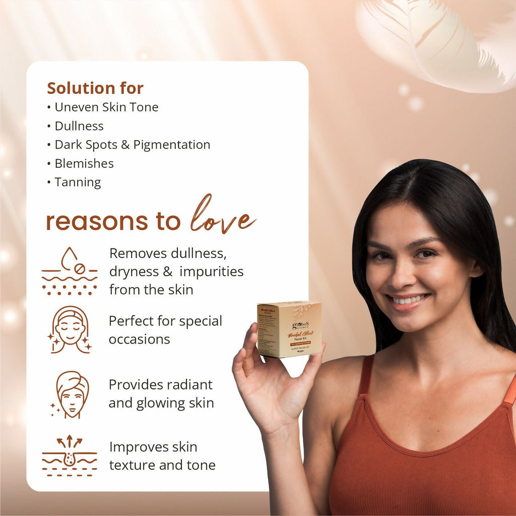 Globus Naturals Illuminating Bridal Glow 6 Step Facial Kit | Grocsy