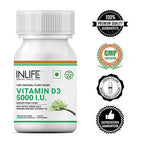 Inlife Vitamin D3 5000 IU Capsules Without Gelatin | Grocsy
