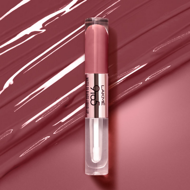Lakme 9 To 5 Matte To Glass Liquid Lip - Rose | Grocsy
