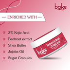 Bake 2% Kojic Acid Beetroot Lip Scrub For Dark Lips & Pigmentation | Grocsy
