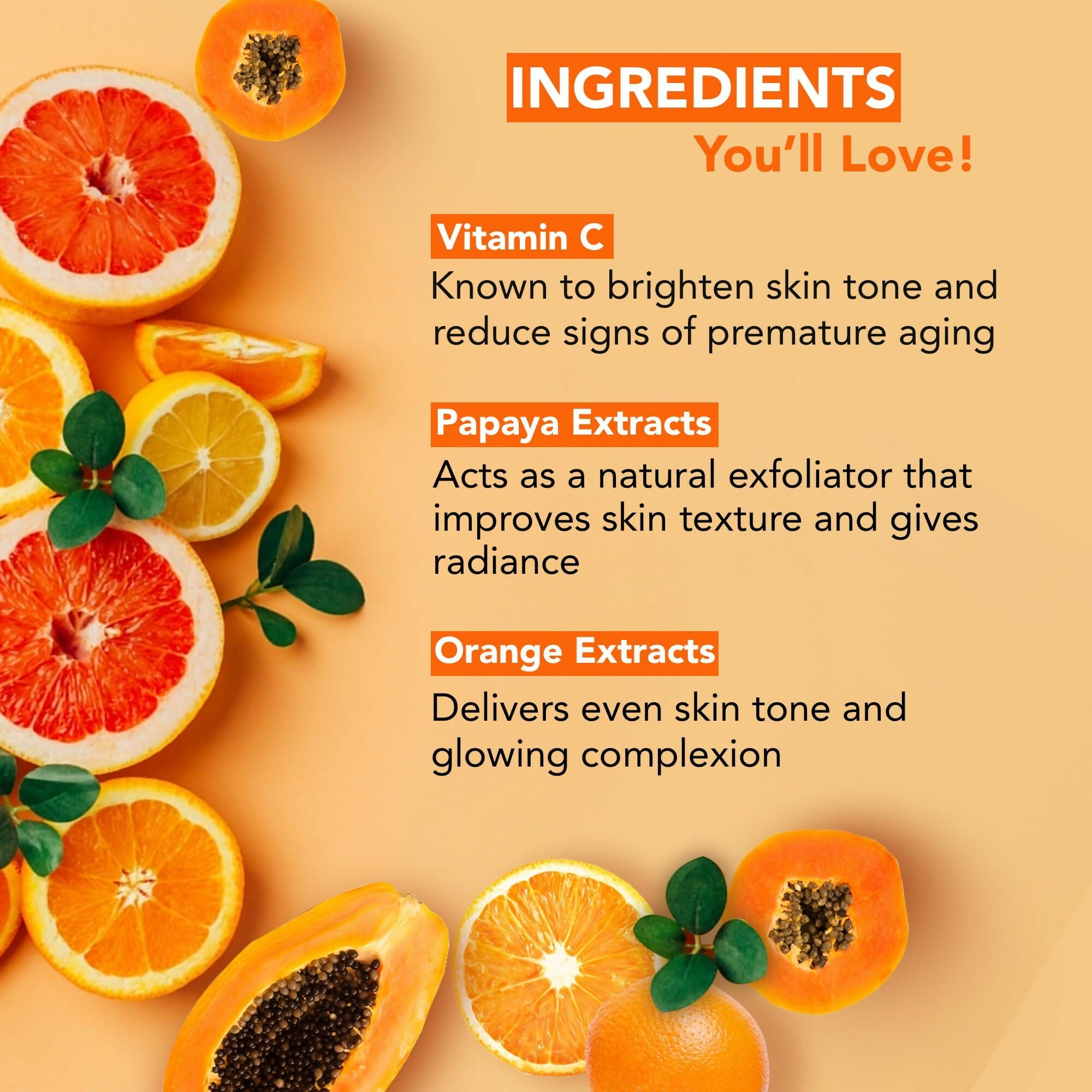 Botanic Hearth Brightening Vitamin C Foaming Face Wash with Papaya & Orange Extracts | Grocsy