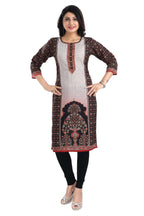 Snehal Creations Black Beauty Designer Digital Print Cotton Slub Fabric Long Kurti Tunic | Grocsy