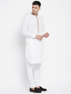Even Apparels Beige Color Pure Cotton Men's Kurta With Band Collar | Grocsy