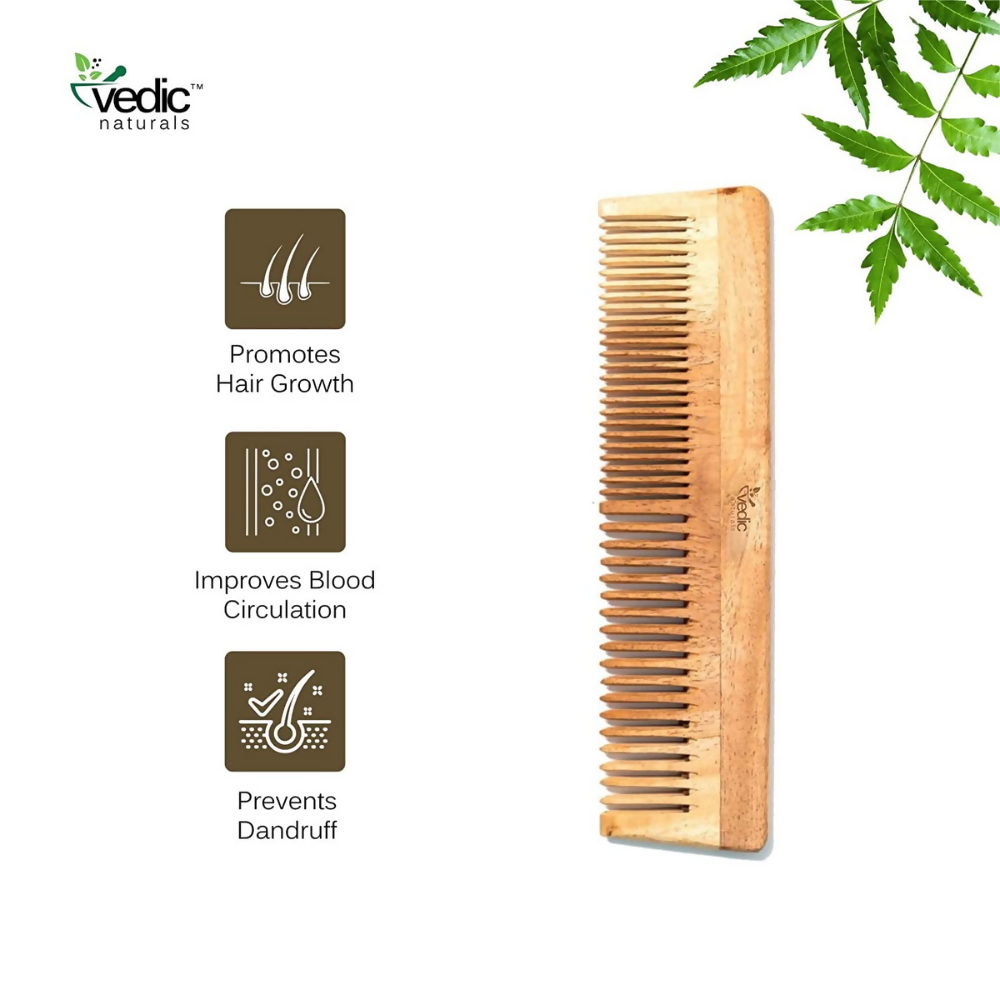 Vedic Naturals Neem Wood Comb | Grocsy
