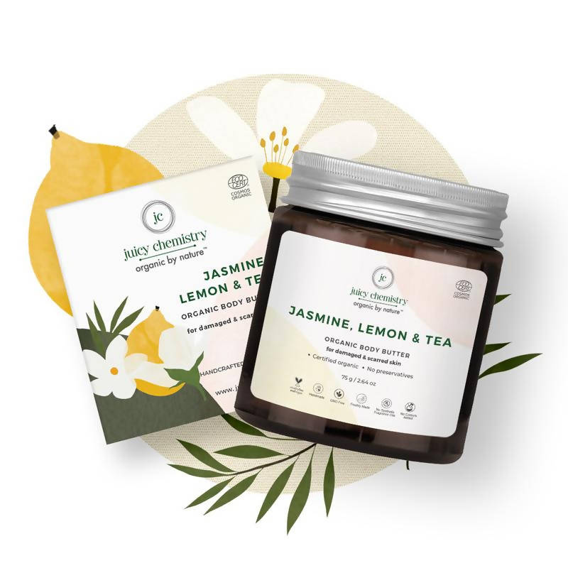 Juicy Chemistry Jasmine, Lemon & Tea Organic Body Butter | Grocsy
