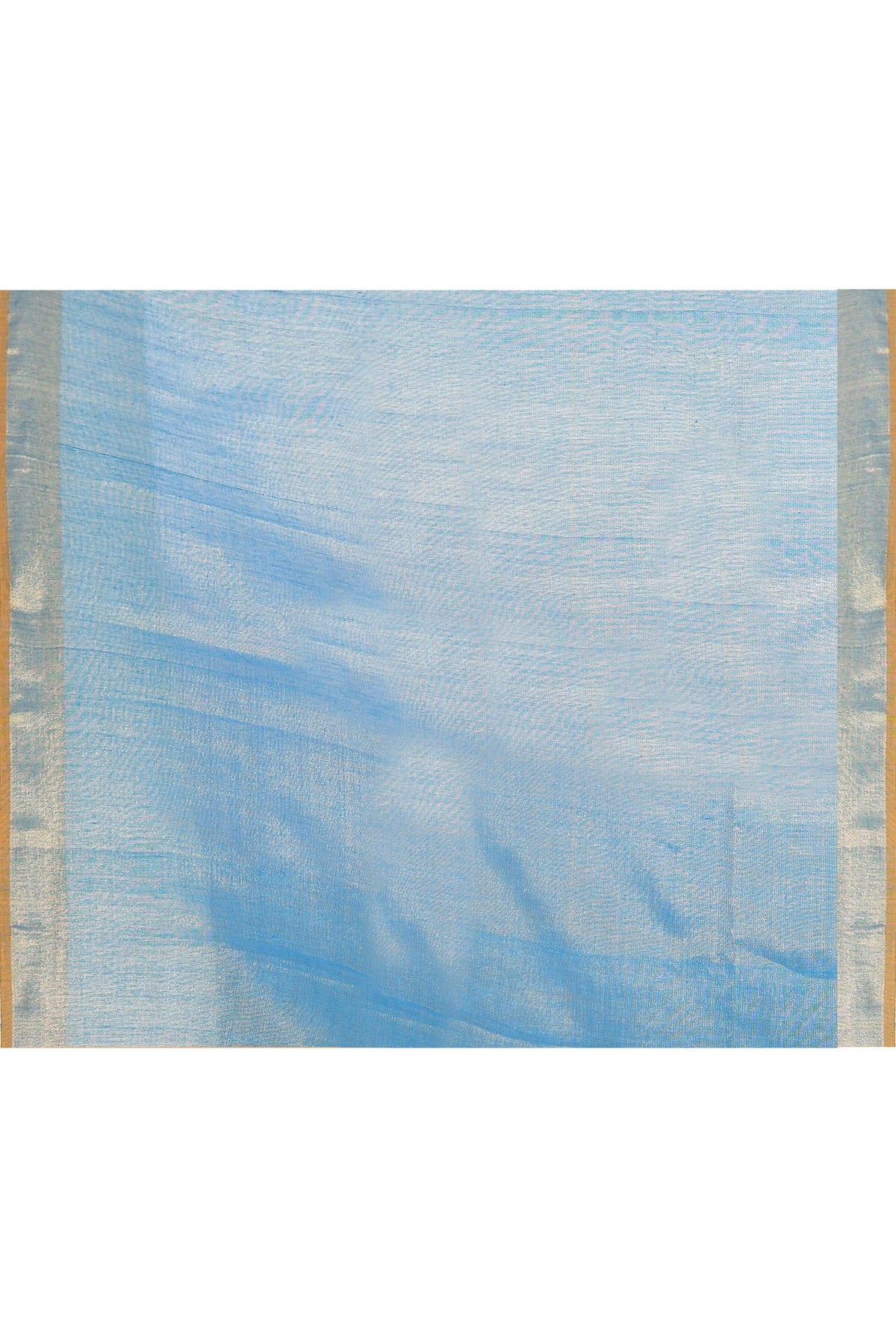 Piyari Fashion Women's Sky Blue Embellished Tissue Jamdani Saree | Grocsy