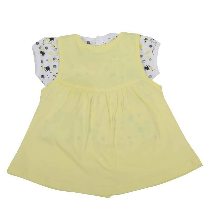 NammaBaby Baby Girl's A-Line Mini Frock Dress - Yellow 114 | Grocsy