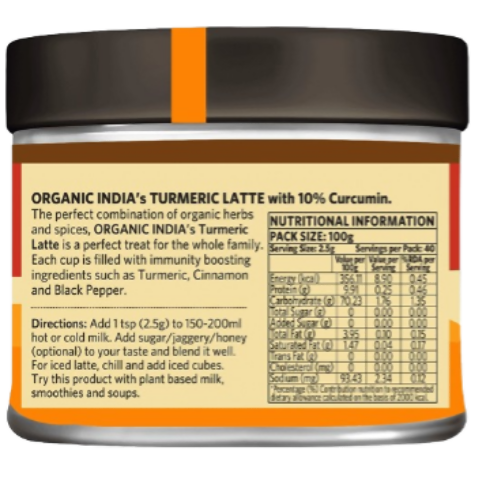 Organic India Turmeric Latte Instant Premix - Swadesiicart