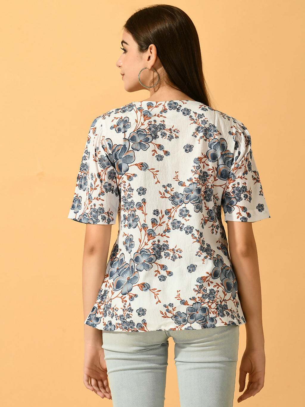 Myshka Women's White Printed Party Top | Grocsy