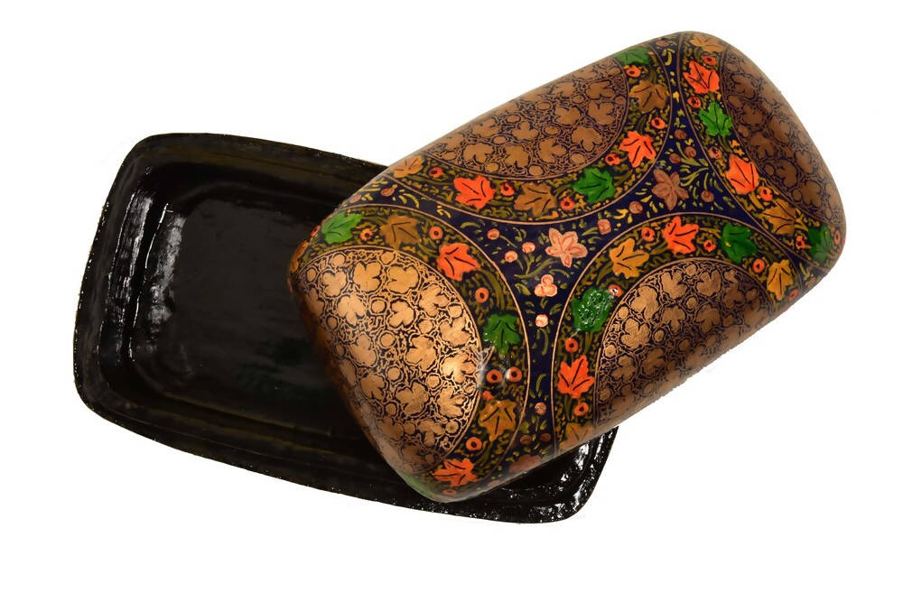Nizalia Assorted Golden With Semi Circle Chinar Oval Box | Grocsy