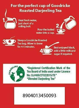 Goodricke Roasted Darjeeling Tea Bags | Grocsy