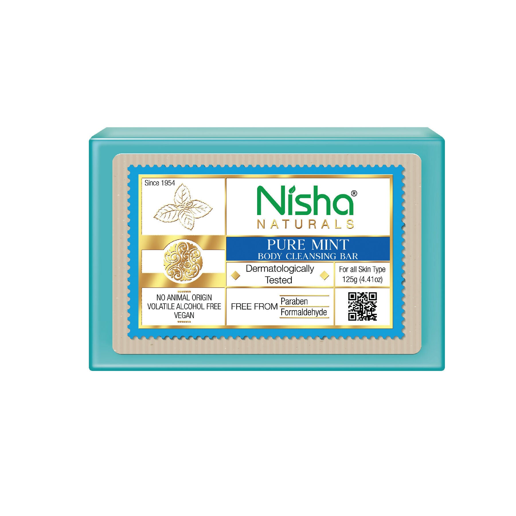 Nisha Mint Body Cleansing Soap Bar | Grocsy