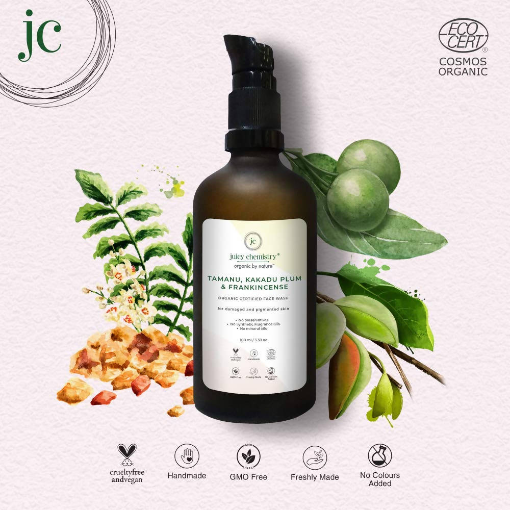 Juicy Chemistry Kakadu Plum & Frankincense Face Wash For Damaged | Grocsy