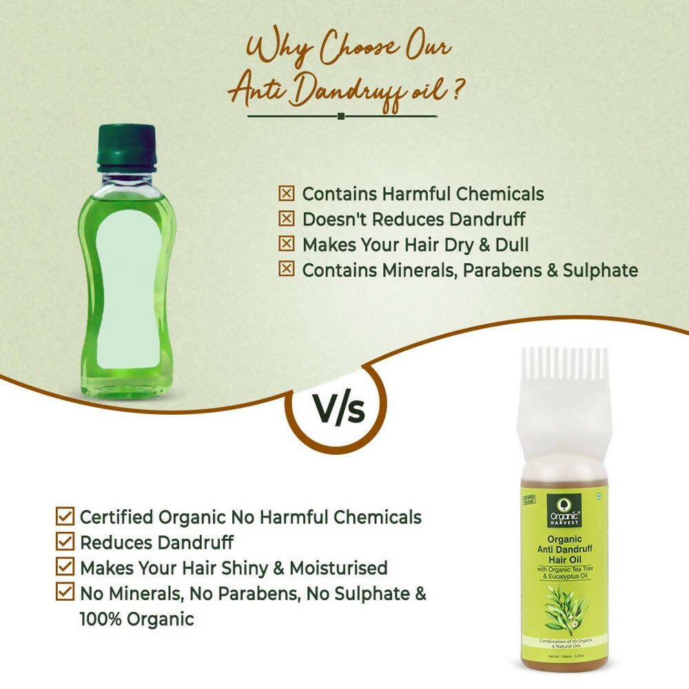 Organic Harvest Organic Anti Dandruff Hair Oil | Grocsy