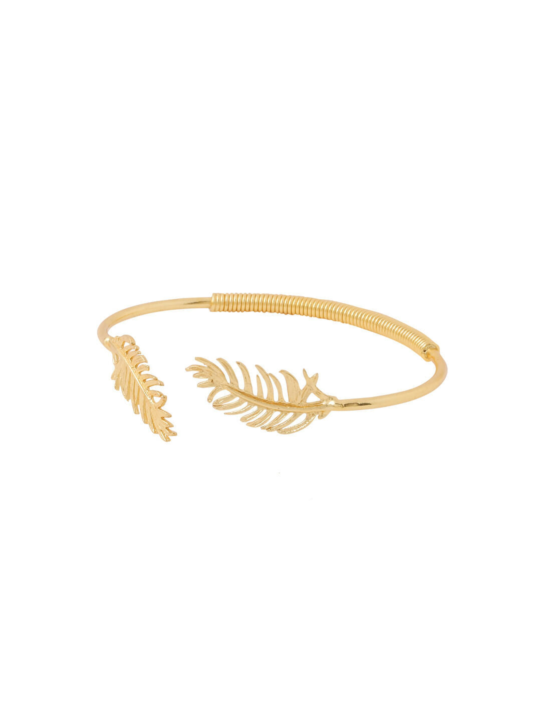 NVR Women Gold-Polished Adjustable Kada Bracelet | Grocsy