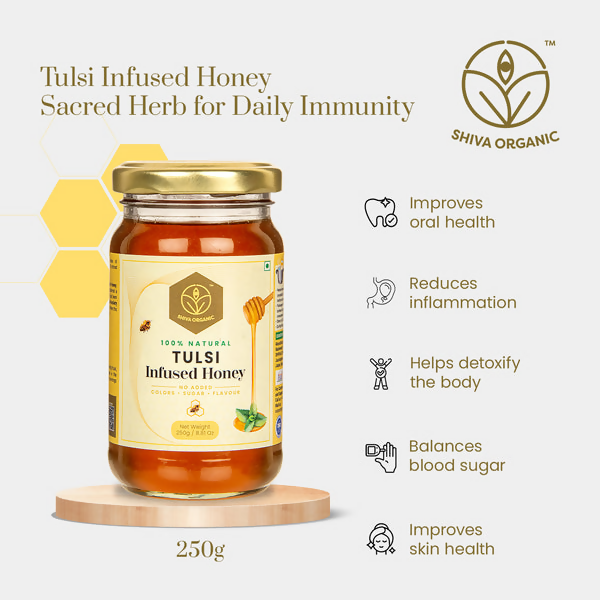 Shiva Organic Tulsi Infused Honey | Grocsy