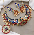Jewel City Indian Gold Plated Meenakari Kundan Traditional Choker Bridal Necklace Jewelry | Grocsy