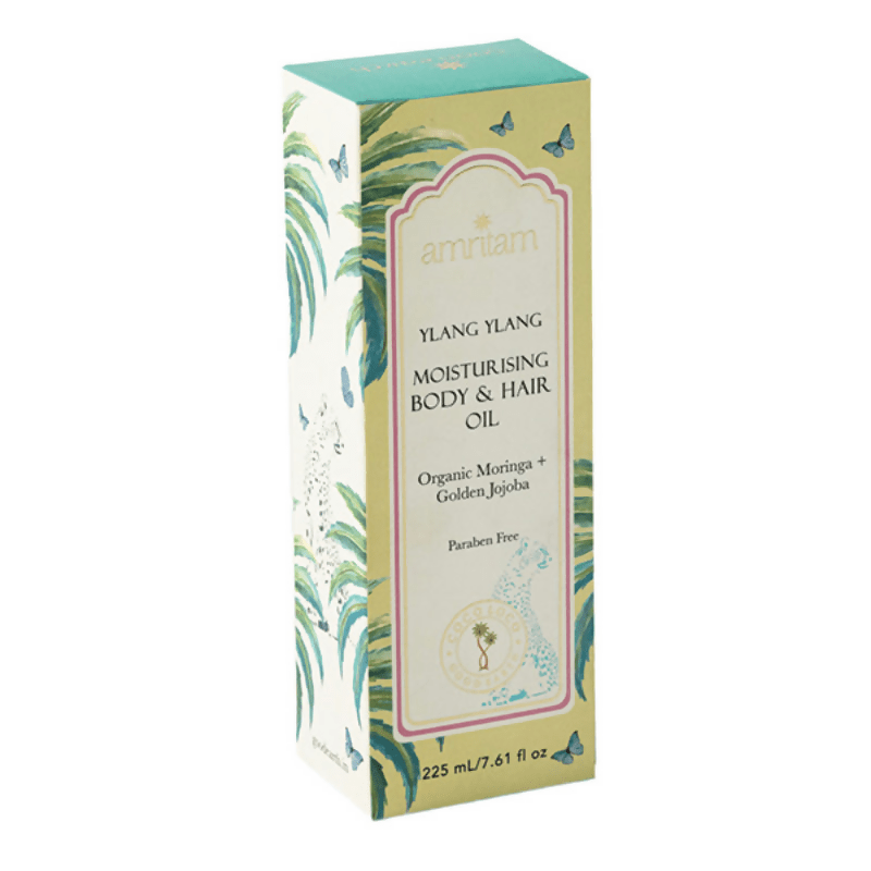 Amritam by Good Earth Ylang Ylang Moisturising Body & Hair Oil | Grocsy