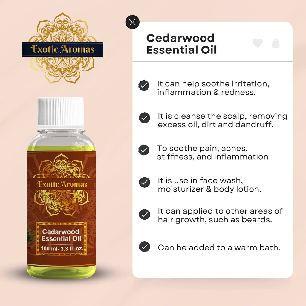 Exotic Aromas Cedarwood Essential Oil | Grocsy