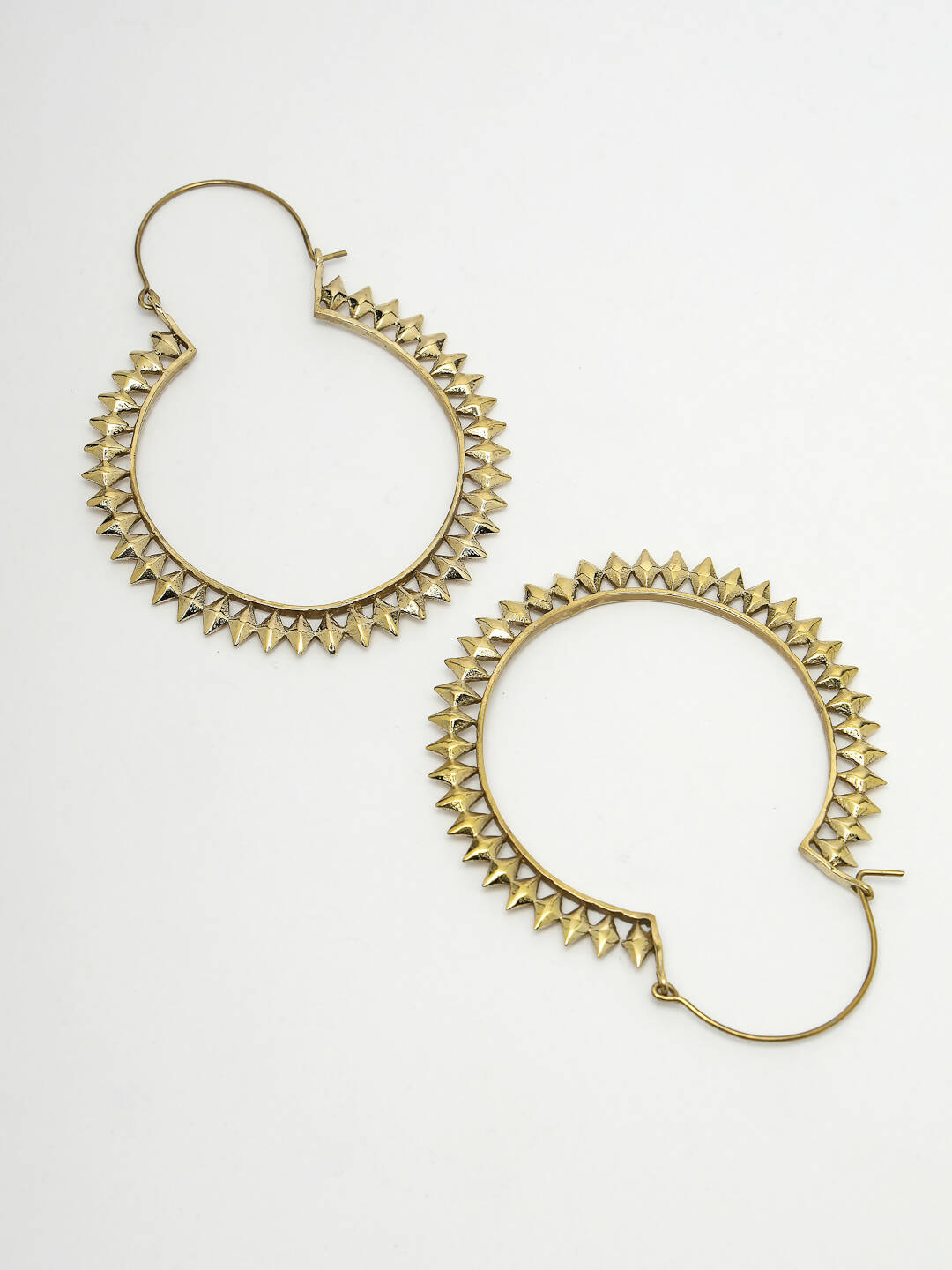 NVR Women Golden Full Circular Hoop Earrings | Grocsy
