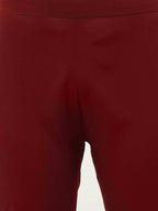 FIORRA Women's Maroon Poly Crepe Straight Kurta Pant With Dupatta | Grocsy