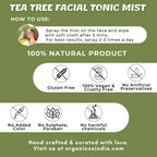 Organicos Tea Tree Facial Tonic Mist | Grocsy