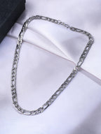 NVR Men Rhodium-Plated Stainless Steel Bohemian Chain | Grocsy