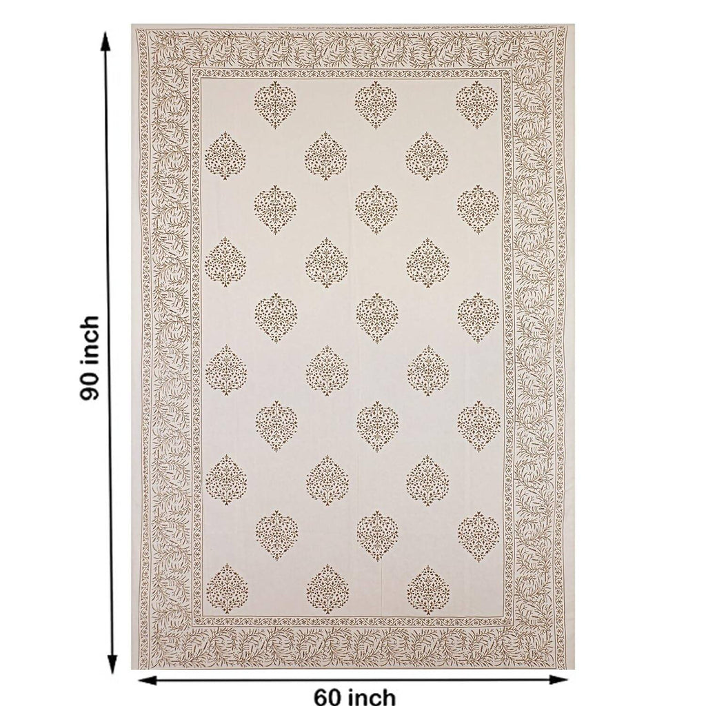 Urbano Homz Table Cloth for 6 Seater Dining Table - Cream | Grocsy