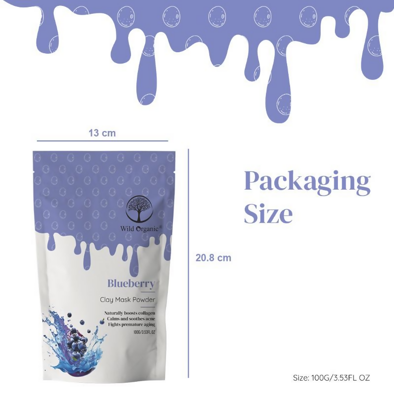 Wild Organic Blueberry Clay Mask Powder | Grocsy