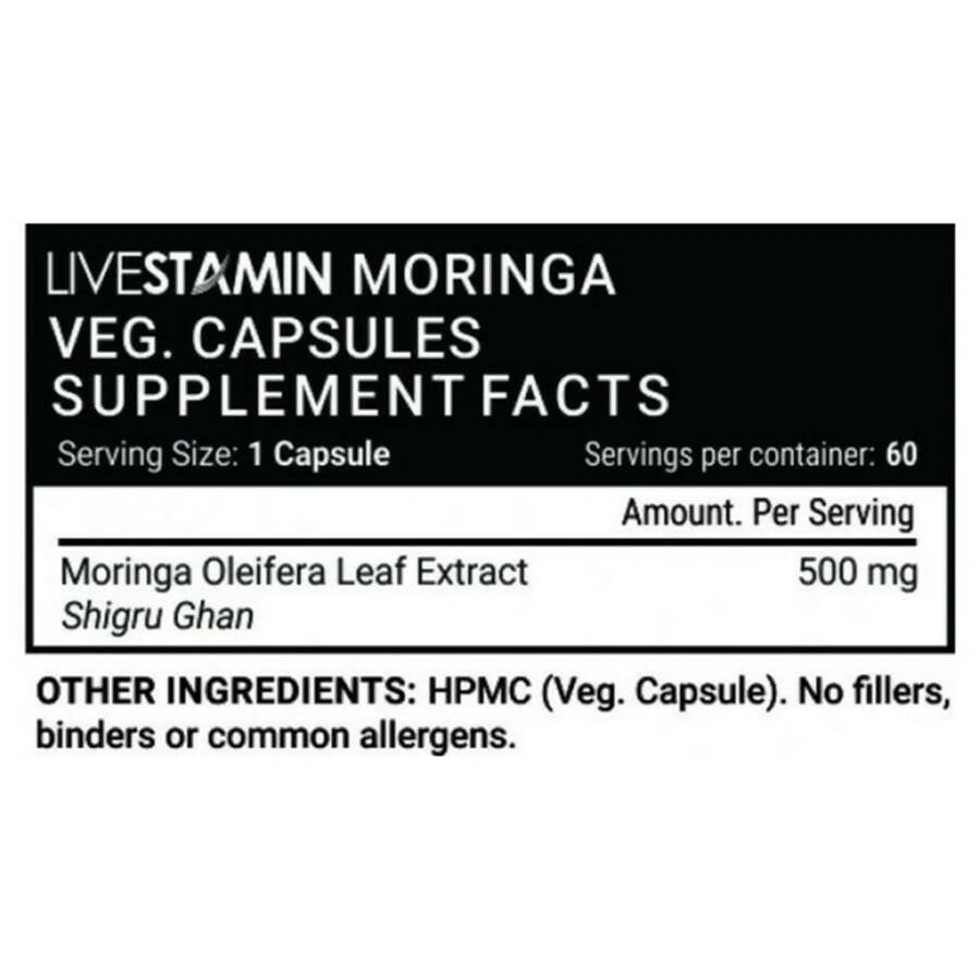 Livestamin Moringa Capsules | Grocsy