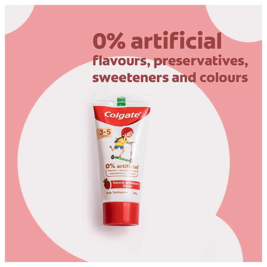 Colgate Toothpaste with Natural Strawberry Flavour for Kids | Grocsy