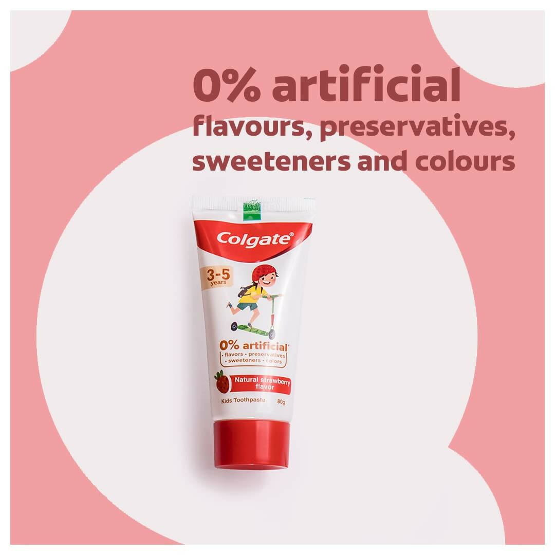 Colgate Toothpaste with Natural Strawberry Flavour for Kids | Grocsy