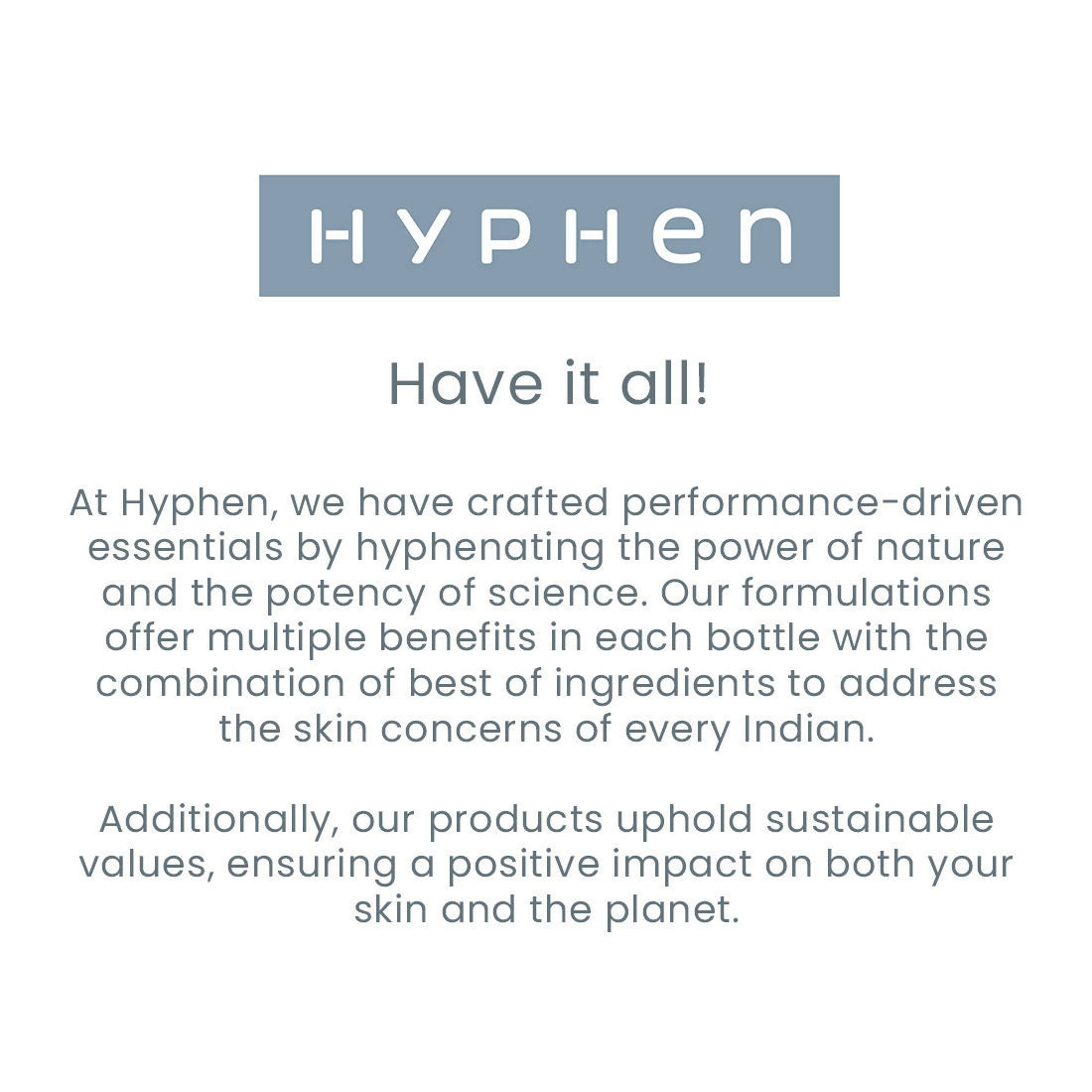 Hyphen By Kriti Sanon Vitamin Infused Brightening Sunscreen SPF 50 PA++++, Brightenens Skin, Reduces Dark spots & Pigmentation, No White Cast | Grocsy