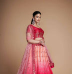 Jyoti Fashion Women's Coral Heavy Chinon Sequins Embroidered Designer Lehenga Choli Set | Grocsy