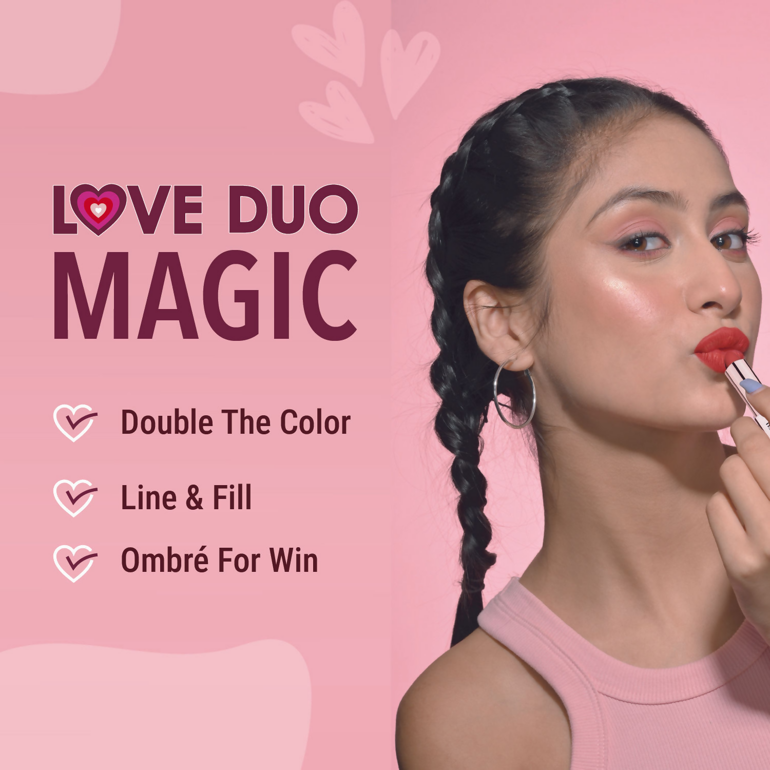 Blue Heaven Love Duo 2 In 1 Dual Sided Lipstick - 11 | Grocsy