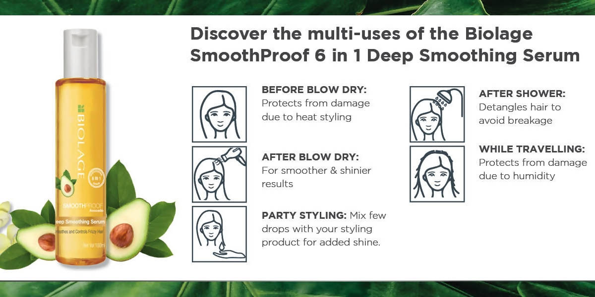 Matrix Biolage SmoothProof Deep Smoothing 6-in 1 Professional Hair Serum | Grocsy