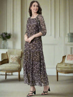 Souchii Printed Maxi Dress | Grocsy