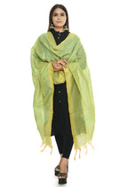 Mominos Fashion Moeza Handloom Cotton Pista Green Dupatta | Grocsy
